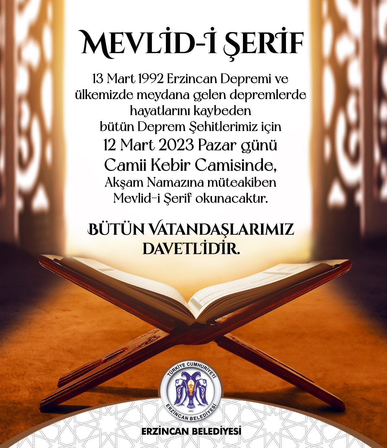 Mevlid-i Şerif'e Davet