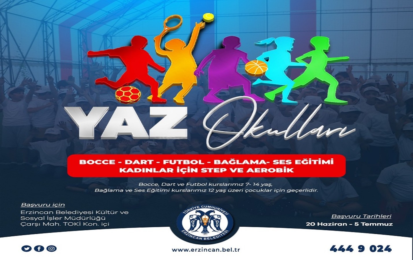 Erzincan Belediyesi Yaz Okulları başlıyor