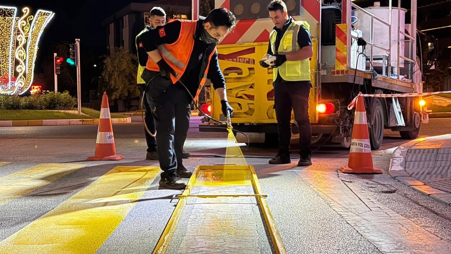Yol Çizgi Boyama Çalışmaları