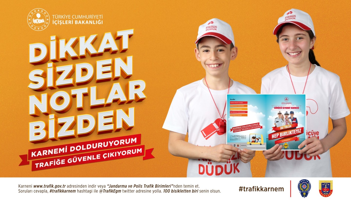 31 Mayıs - 20 Haziran 2019 tarihleri arasında “Trafik Karnem” isimli ödüllü bisiklet yarışması düzenleniyor!