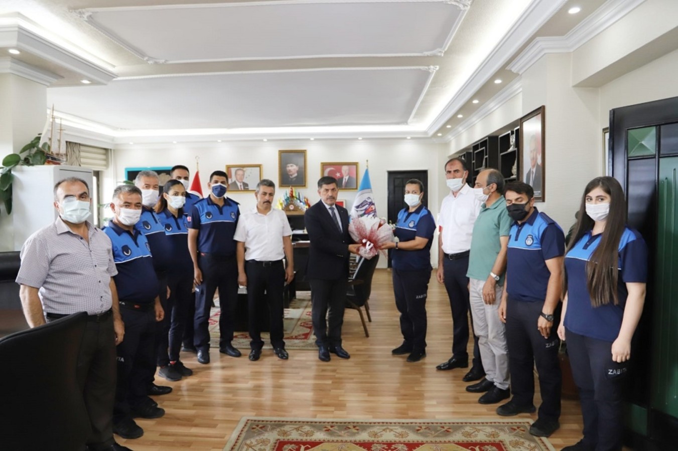 Başkanımıza Zabıta personellerinden ziyaret