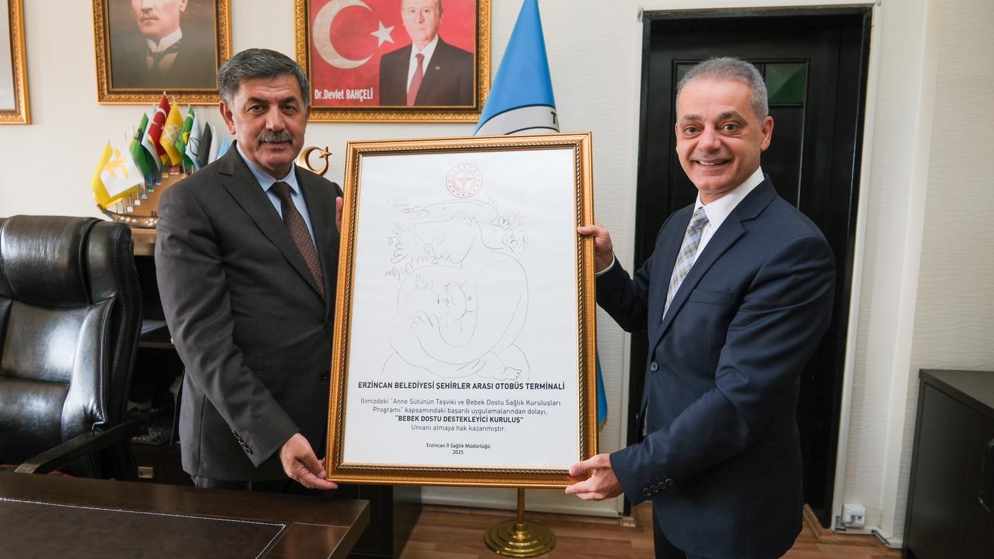 Erzincan Belediyesi’ne Türkiye’de ilk olan “Bebek Dostu Destekleyici Kuruluş” ünvanı verildi