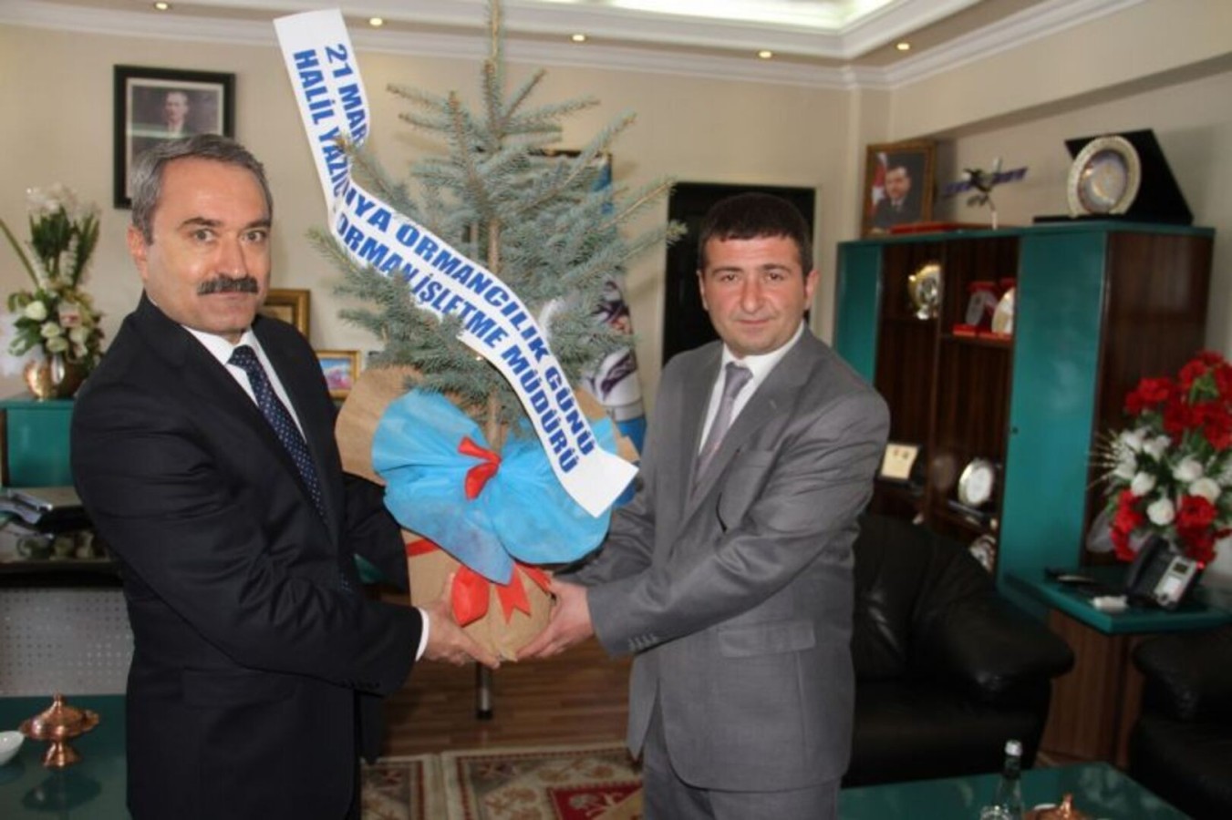 ERZİNCAN ORMAN İŞLETME MÜDÜRÜ HALİL YAZICI'DAN ERZİNCAN BELEDİYESİNE ZİYARET