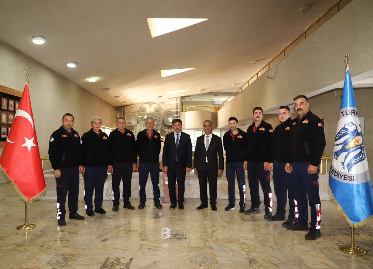 İtfaiye personellerinden Başkanımız Sayın Bekir Aksun’a ziyaret