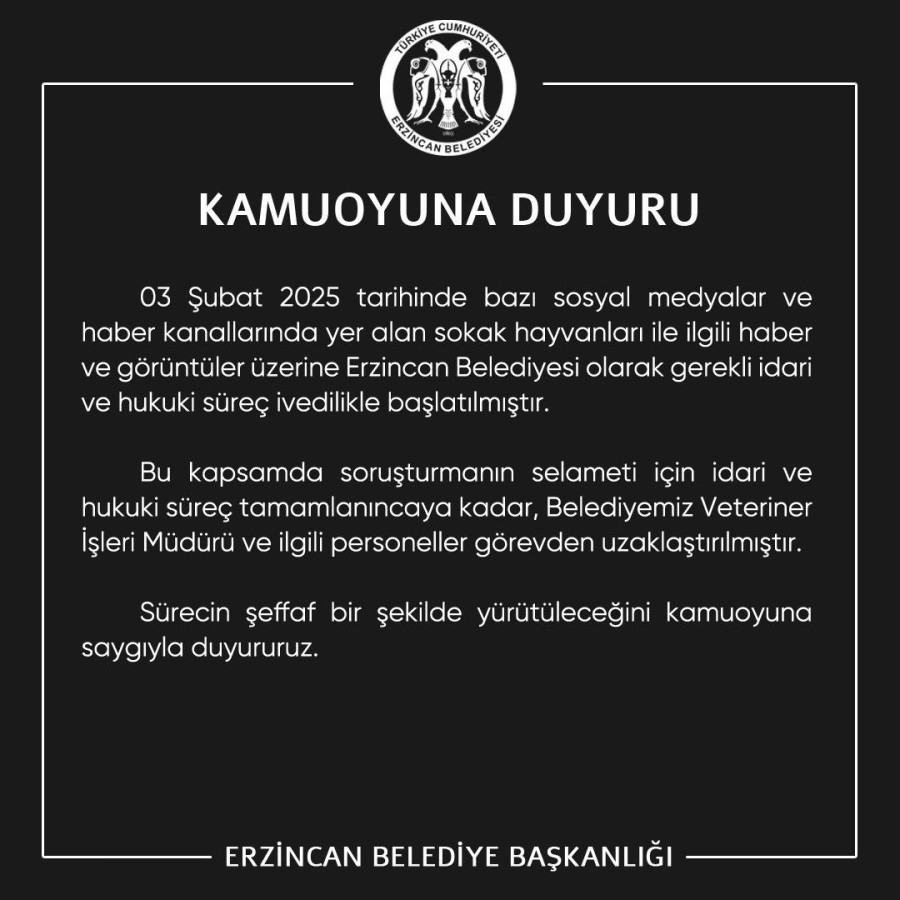KAMUOYUNA DUYURU
