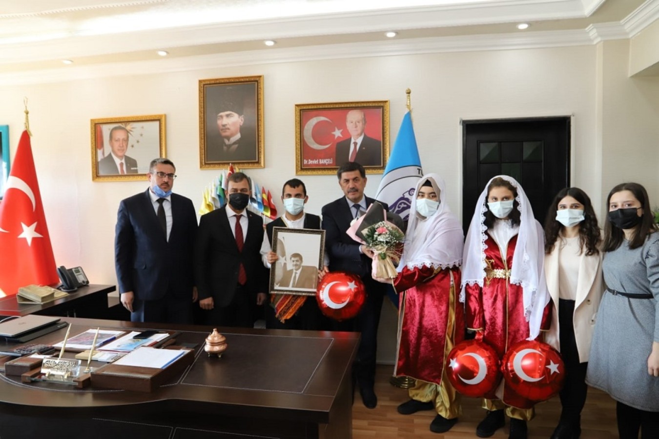 Milli İrade Özel Eğitim Uygulama Okulu öğrencilerinde Belediye Başkanımıza ziyaret