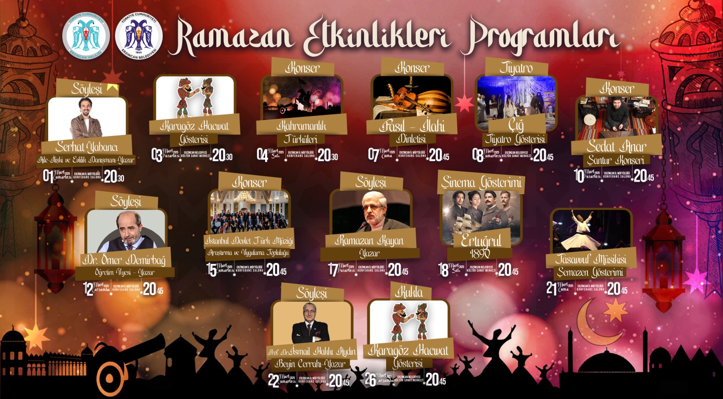 Ramazan Etkinlikleri Programlarına Tüm Halkımız Davetlidir.