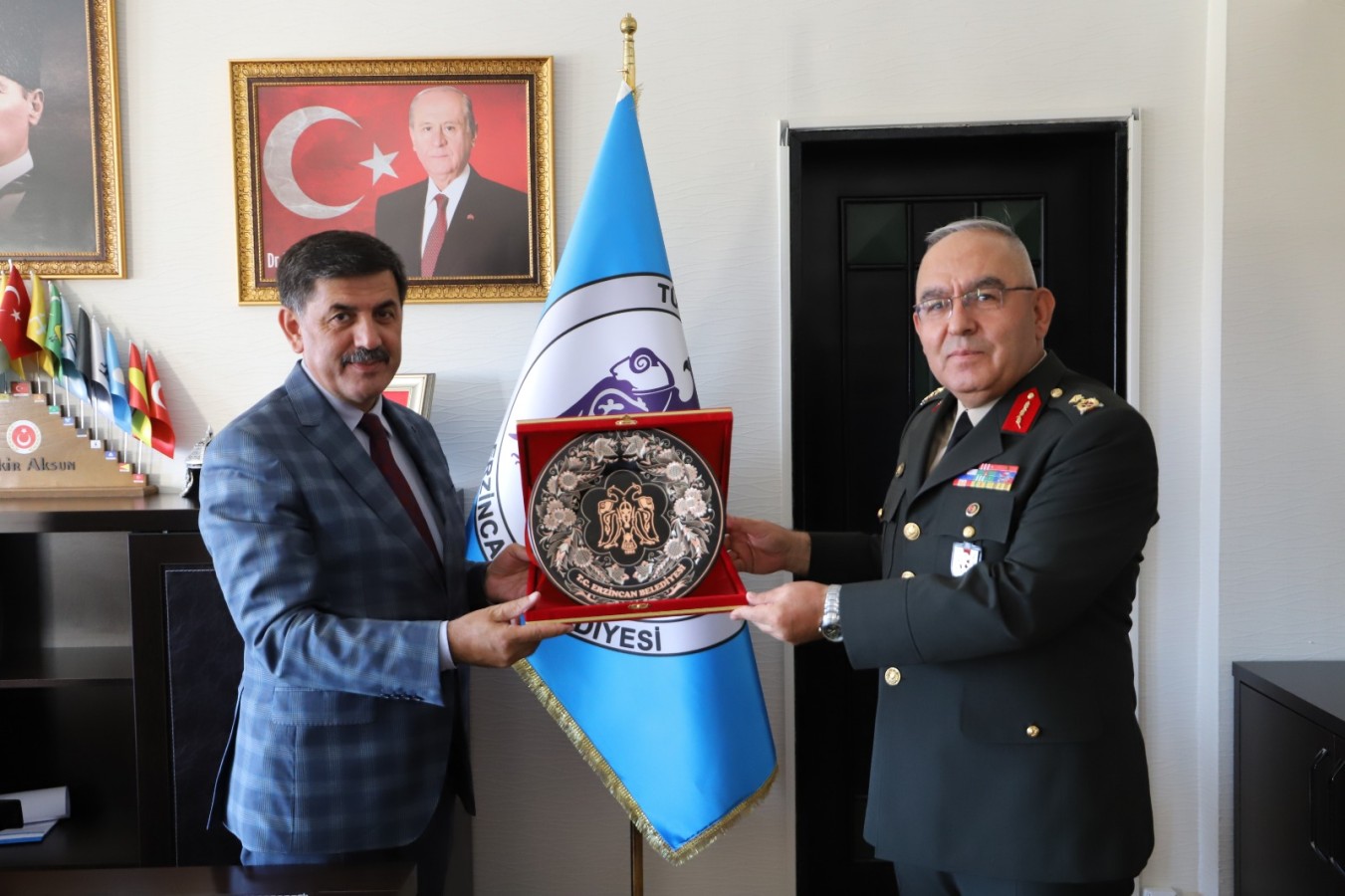 Tuğgeneral Şan’dan Başkan Aksun’a Ziyaret