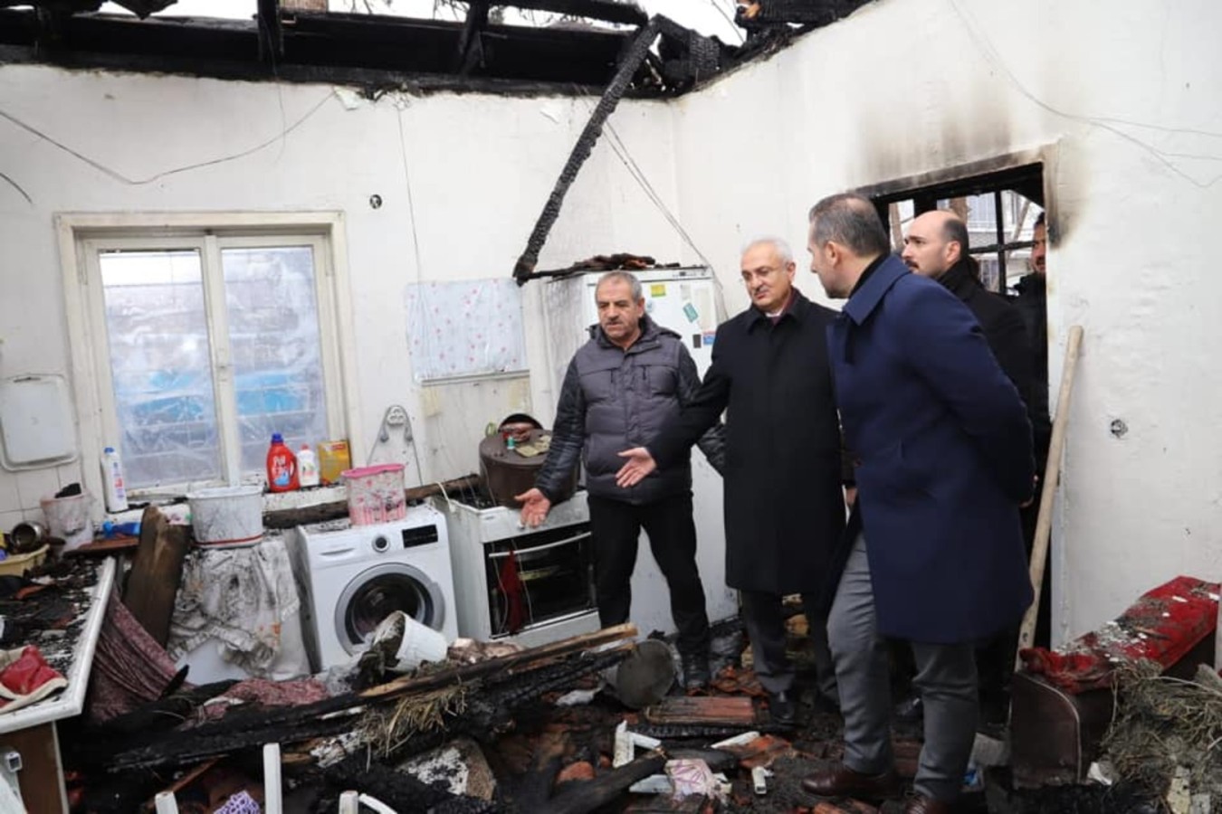 Yangın Mağduru Aileye Belediyemizden Destek