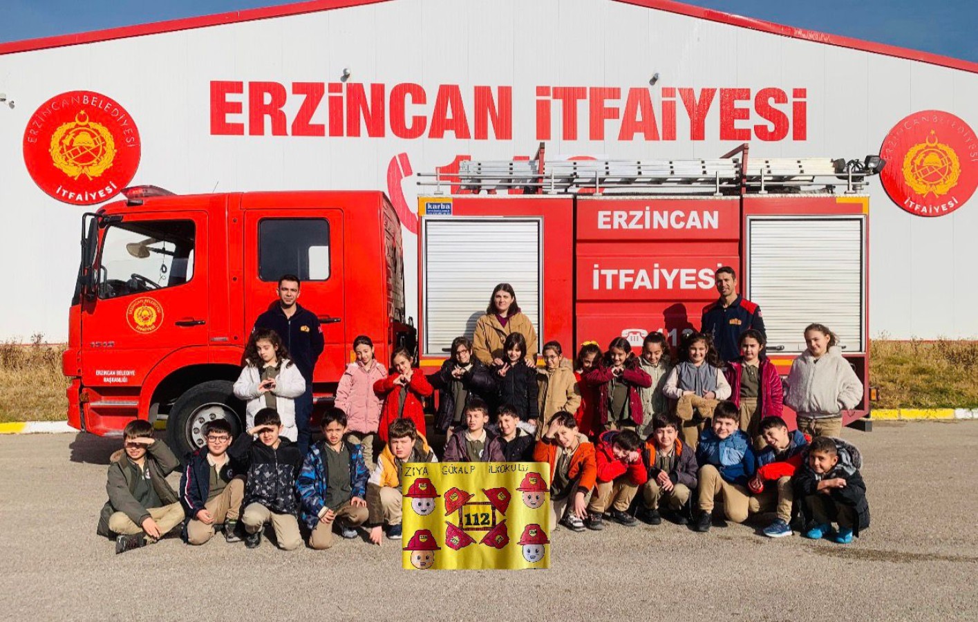 Ziya Gökalp İlkokulu Öğrencilerinden İtfaiye Müdürlüğümüze Ziyaret